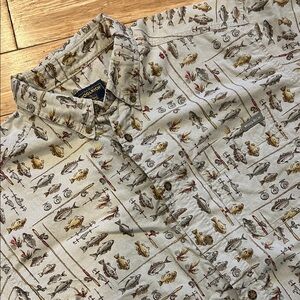 Woolrich Vintage Men's Beige Outdoor-Themed Shirt Men’s XL CSS